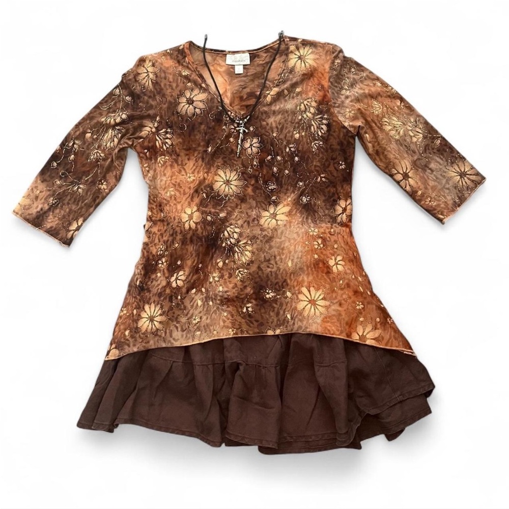 dressbarn 3/4 sleeve y2k blouse